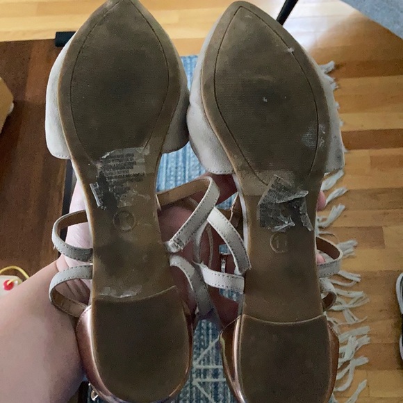 Xhilaration gold/taupe strappy pointed flats - Picture 4 of 4